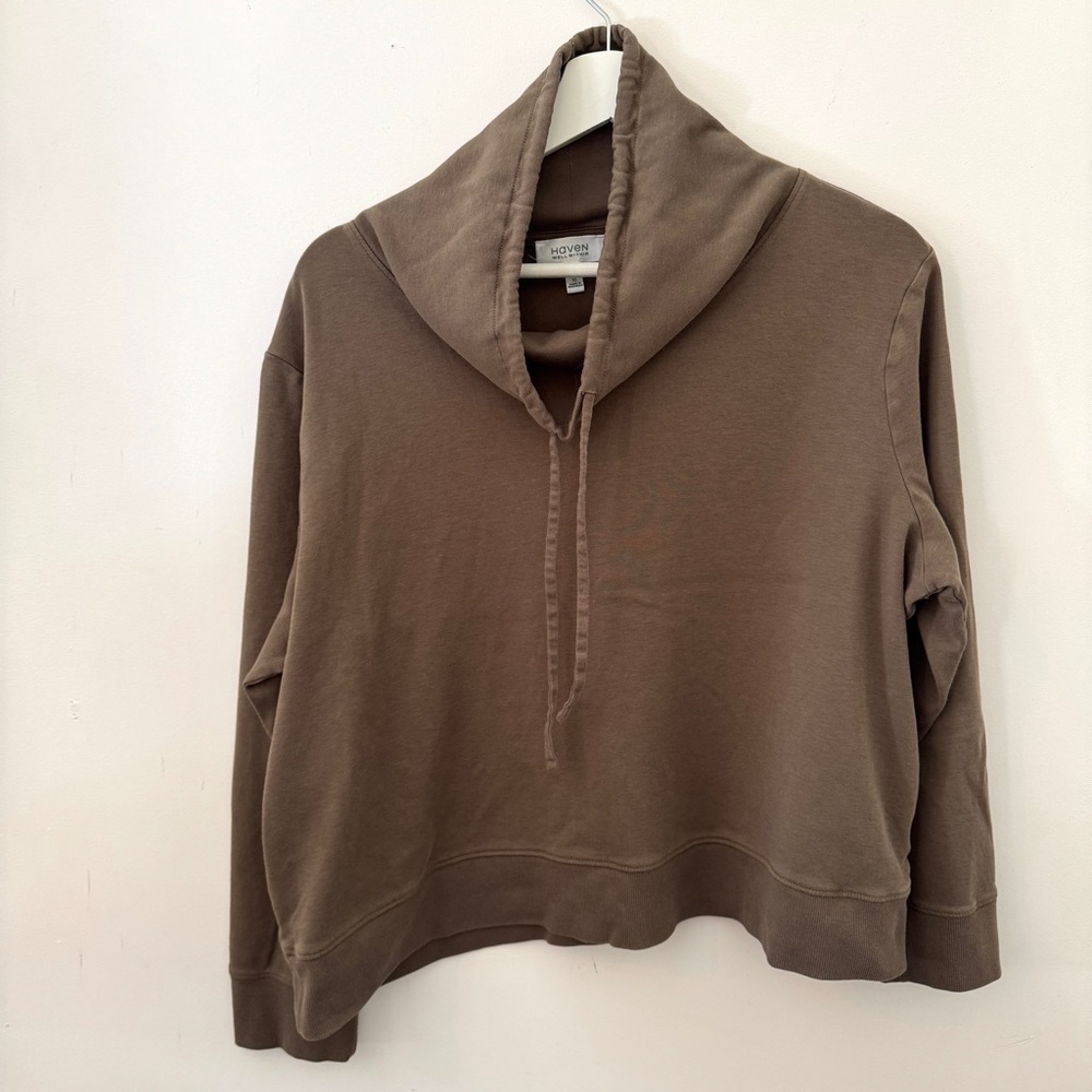 Haven Well Within cowl-neck pullover army green Sz XL